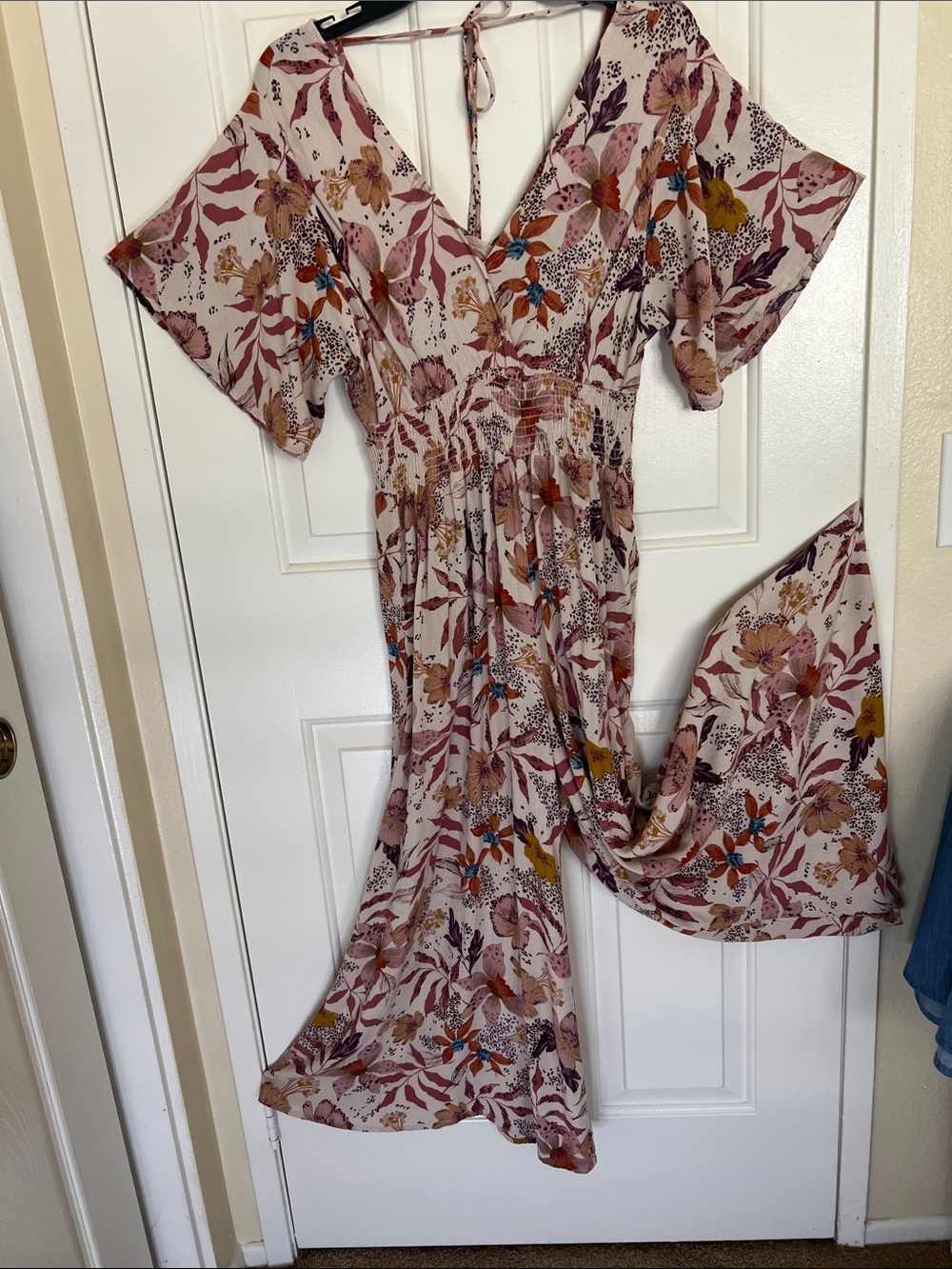 Final Touch Blush Pink Floral jumpsuit - Picture 1 of 9